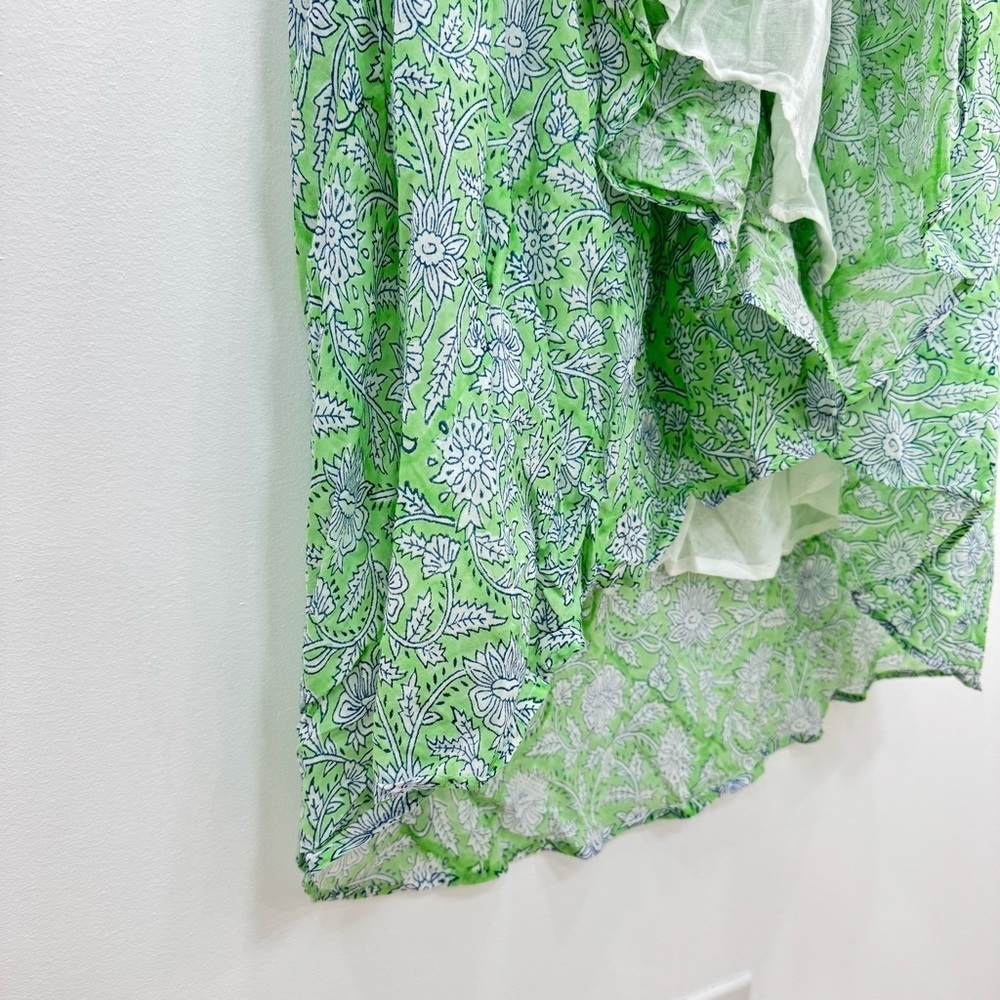 Clara The Label / Victoria Dunn Block Print Made in India Ruffle skirt Sz Small - Picture 5 of 8